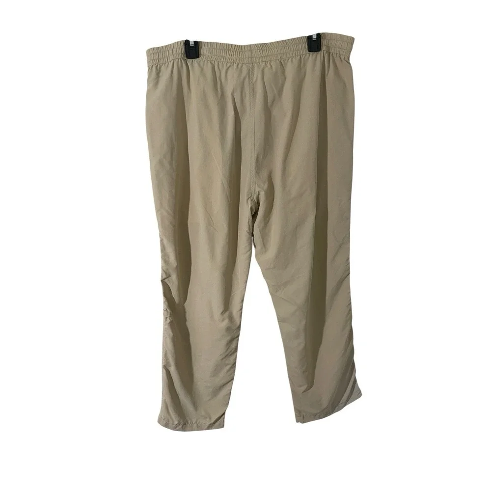 Coolibar Men's Beige Tan Nylon Pull On Travel Hiking Pants‎ Medium SPF 50+